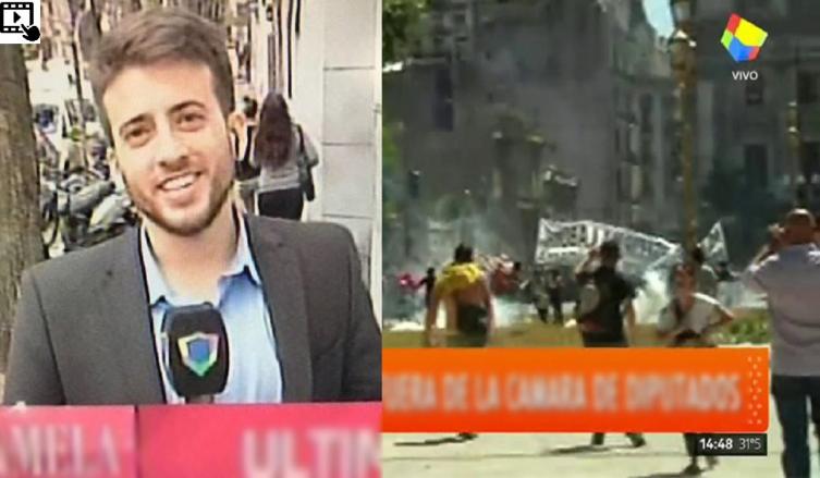CRONISTA DE AMÉRICA HERIDO EN PLENO VIVO