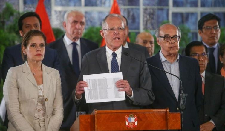 El congreso de Perú analizará el jueves el pedido de destitución del presidente Kuczynski