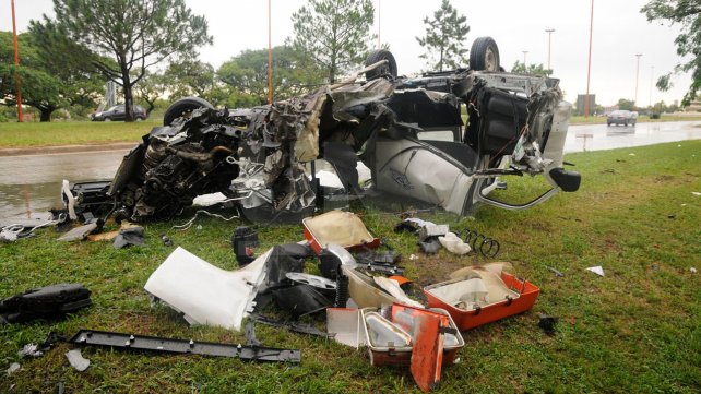 Increíble: destrozó la camioneta y ya fue dado de alta