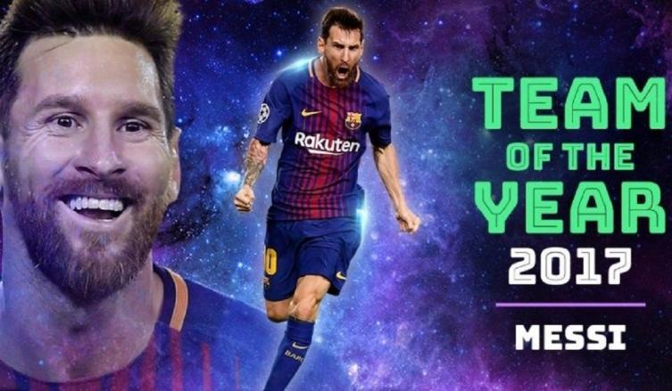 MESSI, EL ÚNICO ARGENTINO EN EL EQUIPO IDEAL DE LA UEFA EN 2017