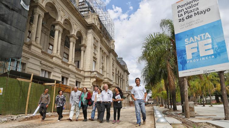 Las obras de la Plaza 25 de Mayo tienen un 78% de avance
