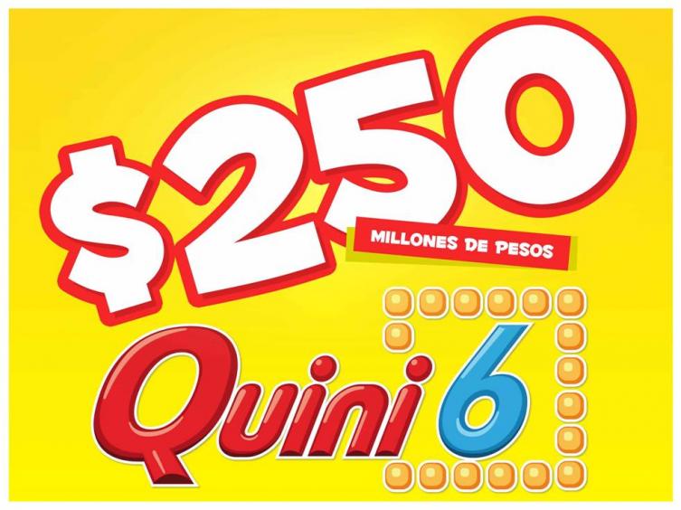 Quini 6 Histórico!  Esta noche ofrecerá $250 millones