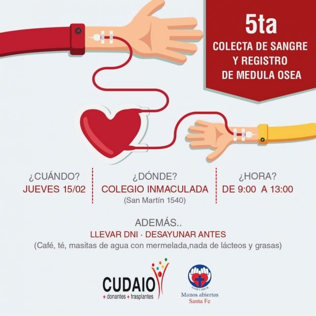 Colecta de sangre y registro de médula ósea