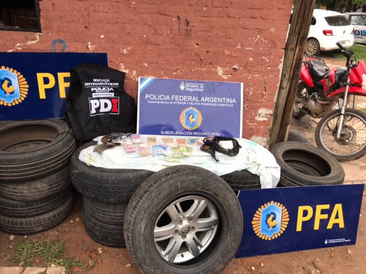 Traían droga en ruedas de auxilio