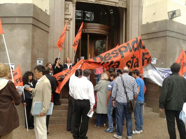 Se movilizó La Bancaria Santa Fe