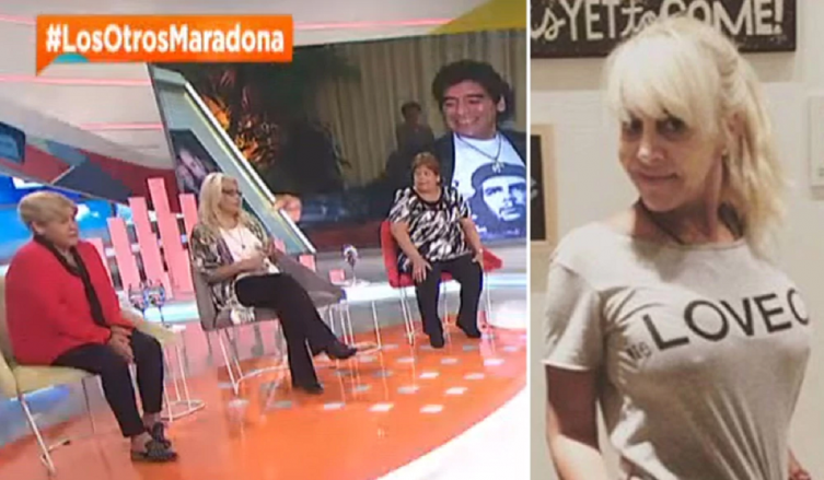 Claudia quiso responderles al aire a las hermanas de Maradona, pero no la dejaron