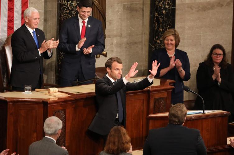 Macron atacó el nacionalismo en el Congreso de EE.UU.