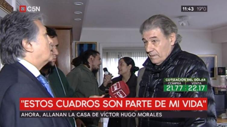 Allanaron a Víctor Hugo Morales por un juicio que le hizo Cablevisión