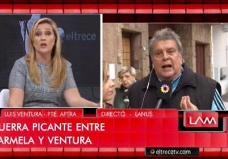 Fuerte cruce entre Carmela Bárbaro y Luis Ventura