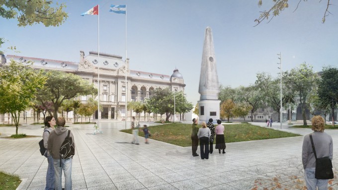 La provincia instaló los nuevos mástiles