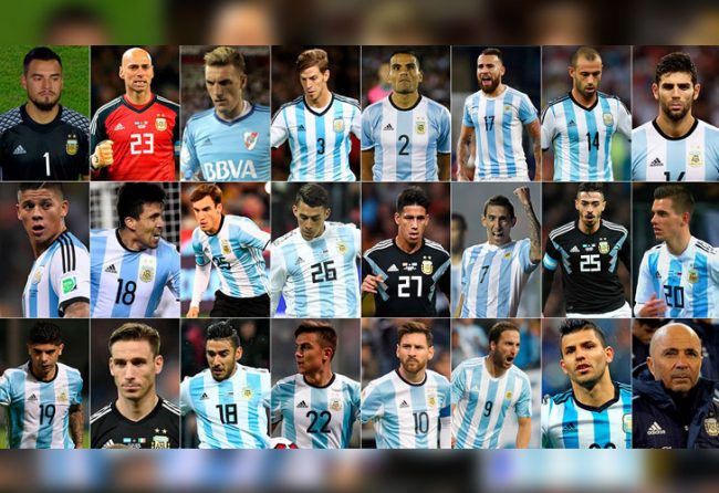 Los 23 elegidos por Jorge Sampaoli para jugar el Mundial