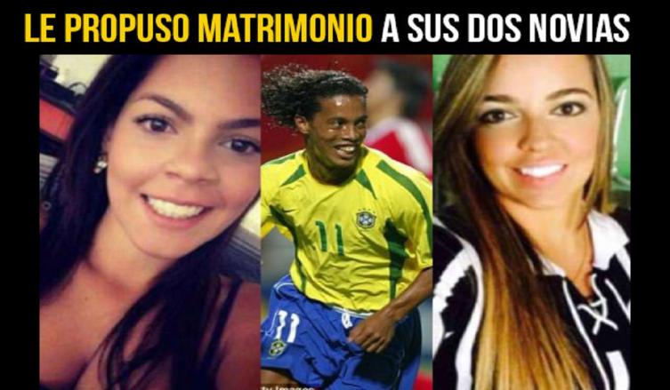 Ronaldinho se casará con sus dos novias