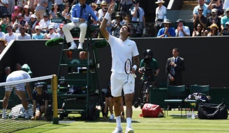 Del Potro aplastó a Feliciano López y avanza en Wimbledon