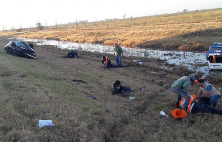 Atropello masivo de policías de la Caminera: hay un muerto