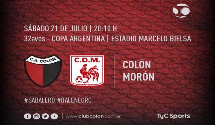 Copa Argentina, Colón vs Deportivo Morón: Horario y dónde ver el partido