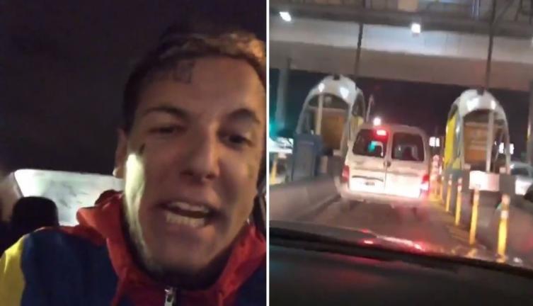 ¡Desencajado! Polémico video de Alexander Caniggia en la autopista