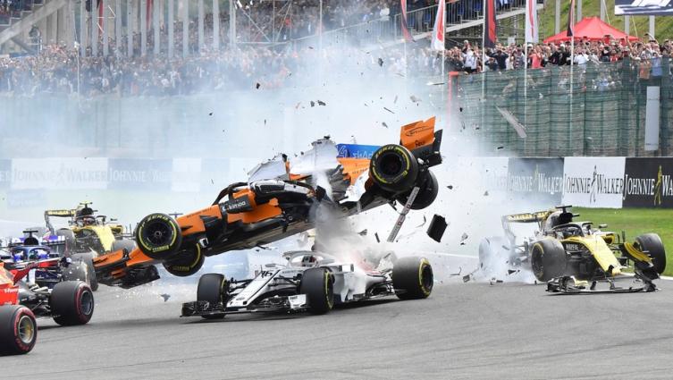 F1: Desde adentro, el video más estremecedor del accidente en el Gran Premio de Bélgica