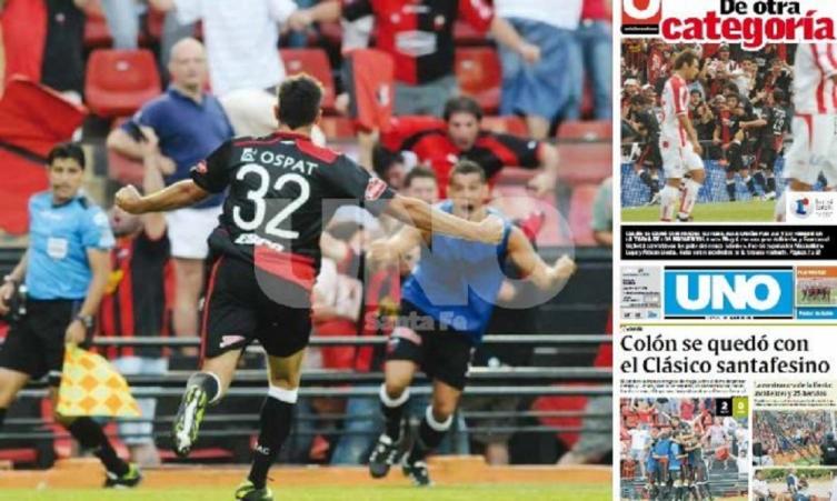 La última victoria de Colón ante Unión como local