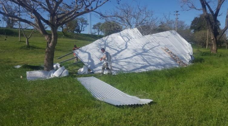 Dos clubes fueron afectados por el temporal en la ciudad