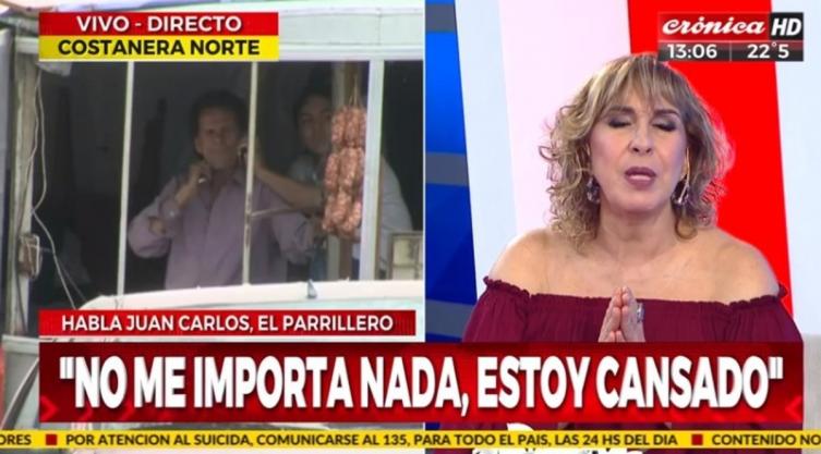 Georgina Barbarossa contuvo en vivo a un parrillero que se quería suicidar