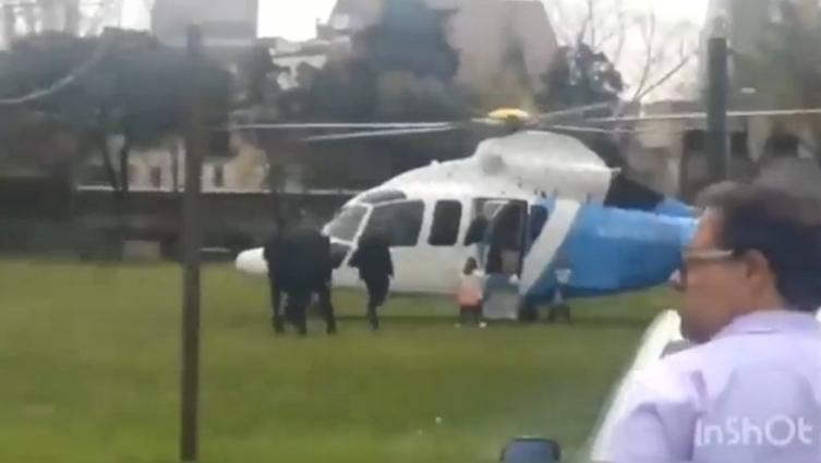Macri fue en helicóptero a buscar a Antonia a la escuela (Video dentro de la nota)