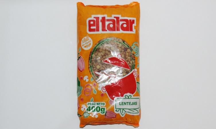 El producto alimenticio lentejas  