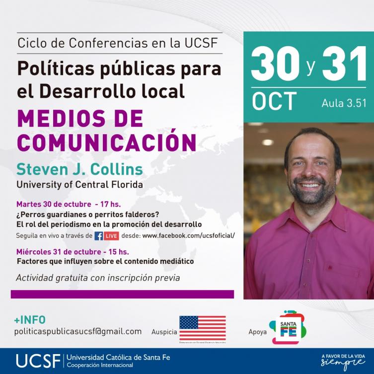 Steven Collins diserta en la UCSF sobre Medios de Comunicación