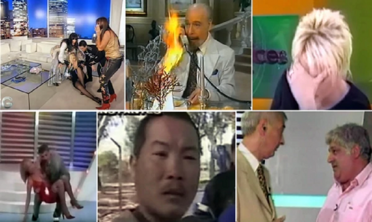 Diez momentos inolvidables de la TV: bloopers, caídas, desmayos y peleas