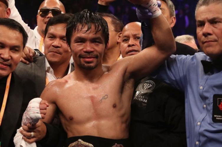 Pacquiao, a los 40 años, retuvo el título de la AMB y desafió a Mayweather