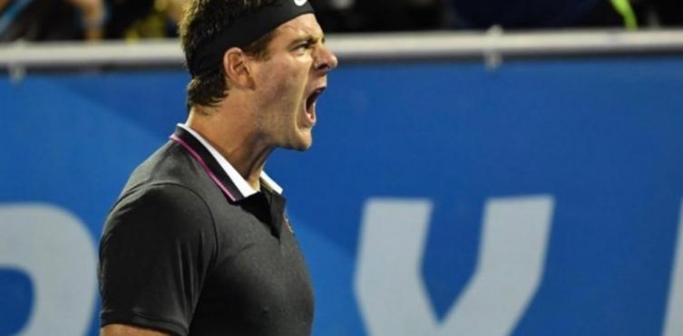 Del Potro volvió al circuito con una victoria ante Nishioka en Delray Beach
