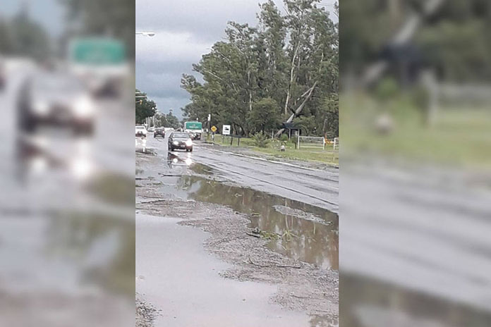 Fuerte temporal en Sauce Viejo 
