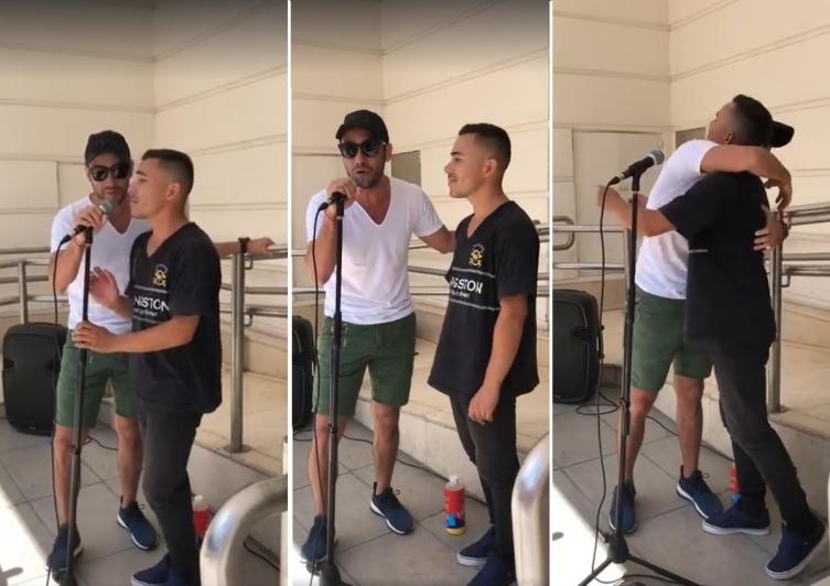 Video: Cantaba a la gorra en la calle y apareció Luciano Pereyra para darle una sorpresa inolvidable
