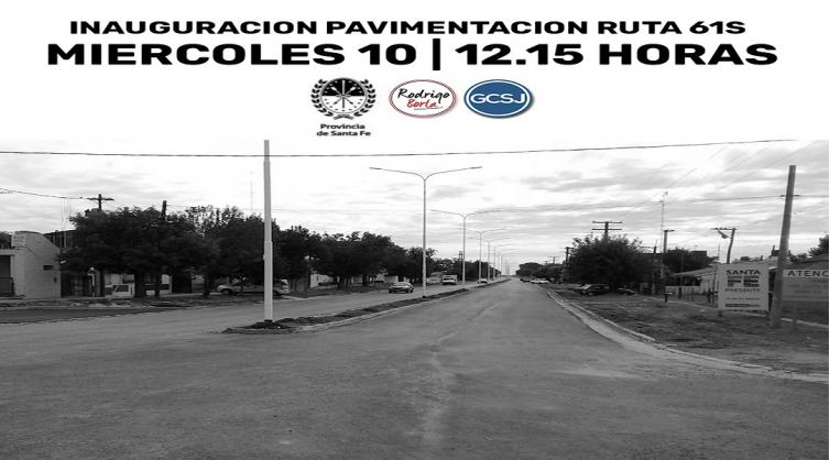 Pavimentación de la ruta 61s San Justo, Soledad  