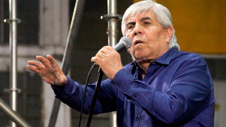 Hugo Moyano manifestó su apoyo a Alberto Fernández