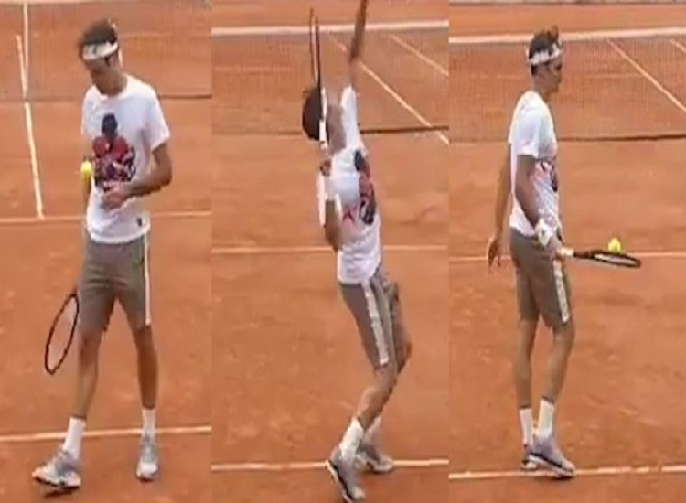 Roger Federer demostrando talento: el video que se hizo viral