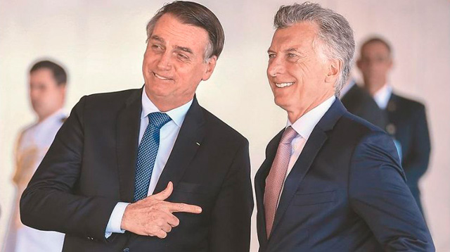 Macri recibe a Bolsonaro en Casa Rosada