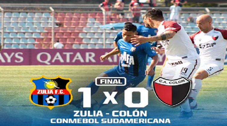 A colón se le escapó al final: ganó Zulia FC. justificadamente en la ida por los cuartos de la Sudamericana
