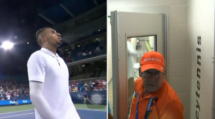 El ataque de ira de Nick Kyrgios en Cincinnati: insultos, raquetas rotas y escupitajo al juez