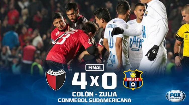 Colón ganó a Zulia con contundencia y es semifinalista de la Sudamericana