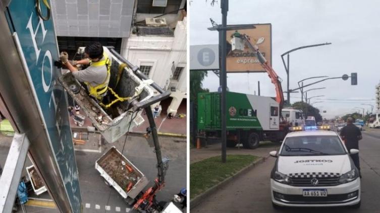 Se retiraron dos mil carteles publicitarios en Rosario