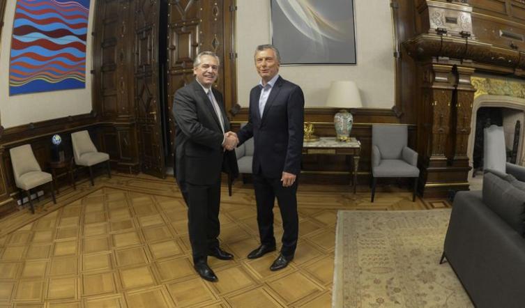 La foto de la transición: Alberto Fernández y Mauricio Macri
