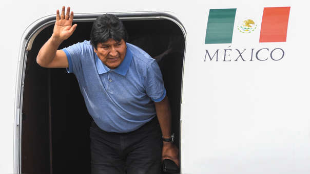 Evo Morales llegó a México: 