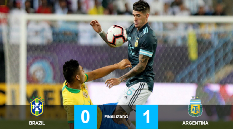 Argentina fue más que Brasil y se impuso en un amistoso con gol de Messi