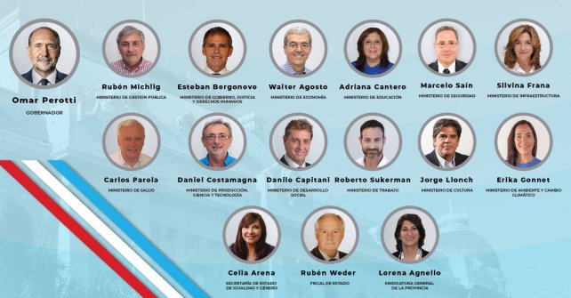 Omar Perotti presentó al Gabinete que lo acompañará en su gestión