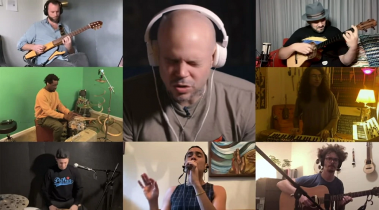 Residente y otros 9 músicos, en una conmovedora versión de cuarentena de Latinoamerica