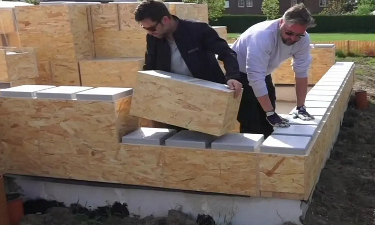Con bloques como Lego: así es el novedoso método para construir tu casa en seis días