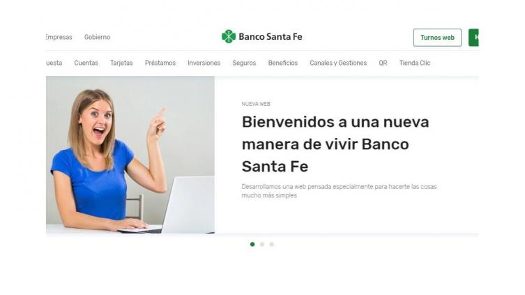 Banco Santa Fe estrena nuevo sitio web