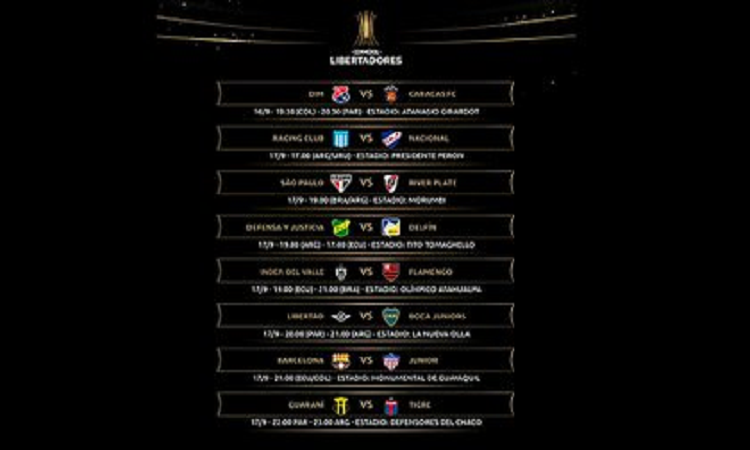 Así quedó conformada la agenda de la fase de grupos de la Copa Libertadores