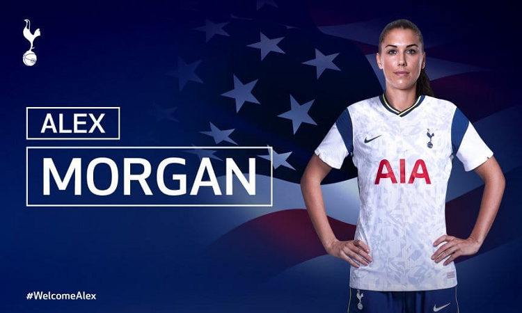 La bicampeona del mundo, Alex Morgan, jugará en Tottenham