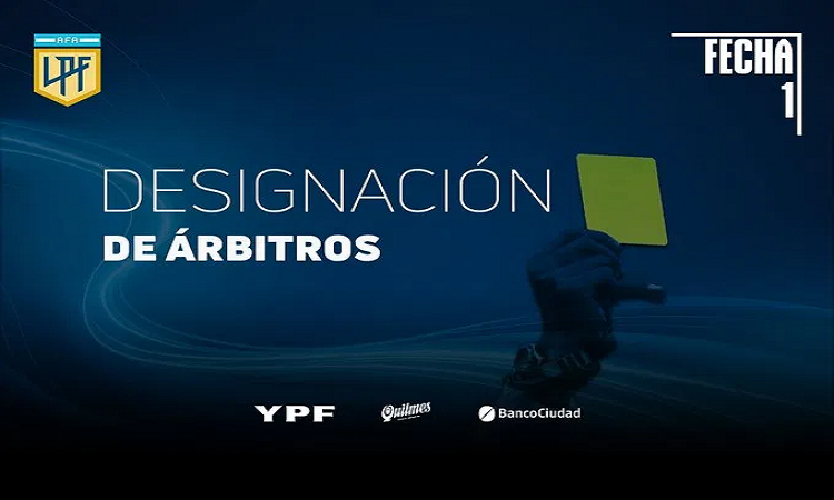 Todos los árbitros para la primera fecha de la Copa Liga Profesional de Fútbol